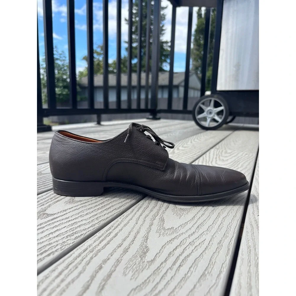 Bally of Switzerland Mens Brown Leather Dress Shoes Oxfords Size‎ 8D Tayson